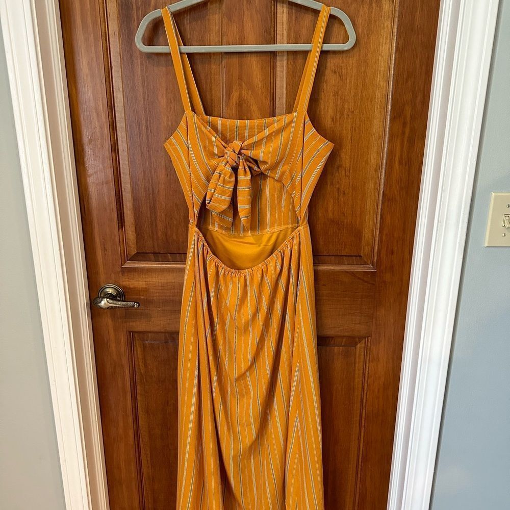 Potters Pot Yellow Tie Back Dress - Picture 2 of 7